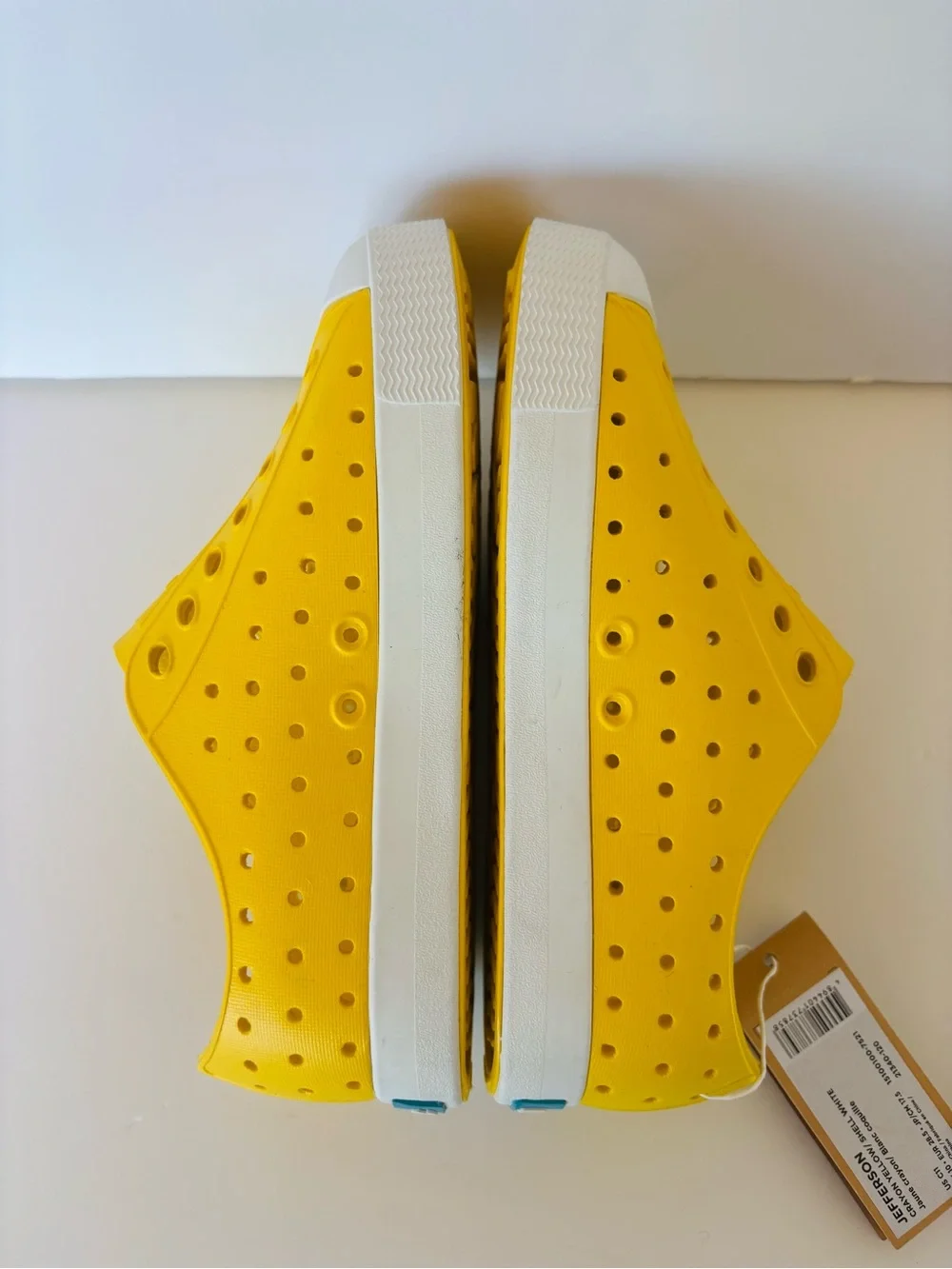 Native Shoes Kids Jefferson Yellow Slip-On Water Sneakers, size 11